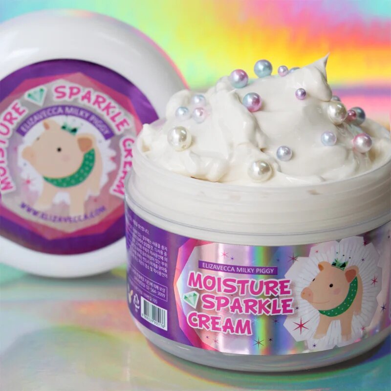 Elizavecca Milky Piggy Moisture Sparkle Cream posvetlitvena vlažilna krema 100 ml