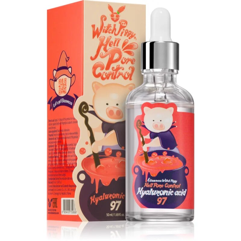 Elizavecca Witch Piggy Hell-Pore Control Hyaluronic Acid 97% intenzivno vlažilni serum s hialuronsko kislino 50 ml