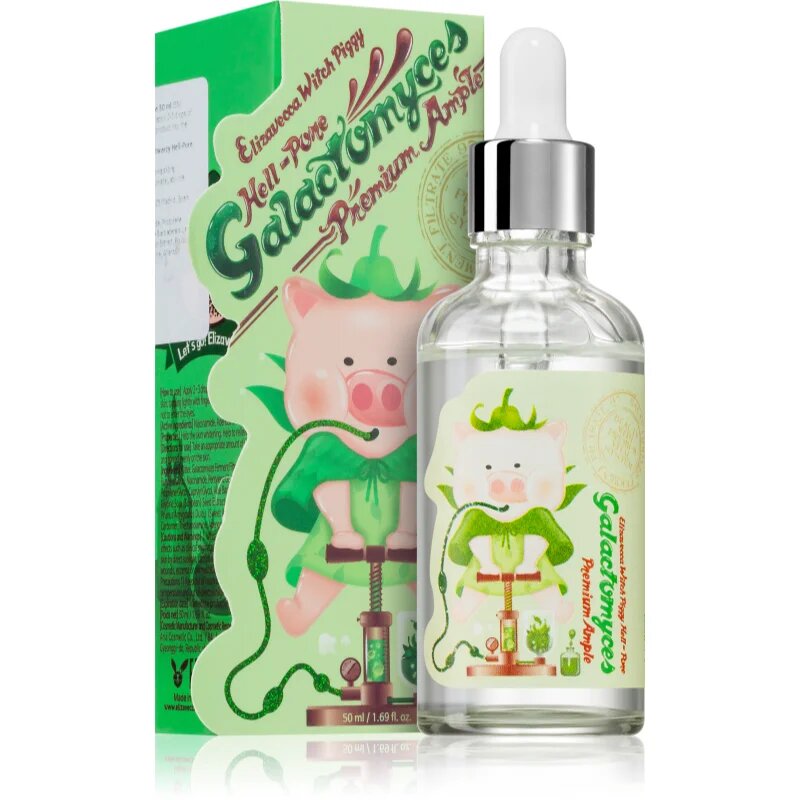 Elizavecca Witch Piggy Hell-Pore Galactomyces Premium Ample lahki serum za pomiritev in okrepitev občutljive kože 50 ml
