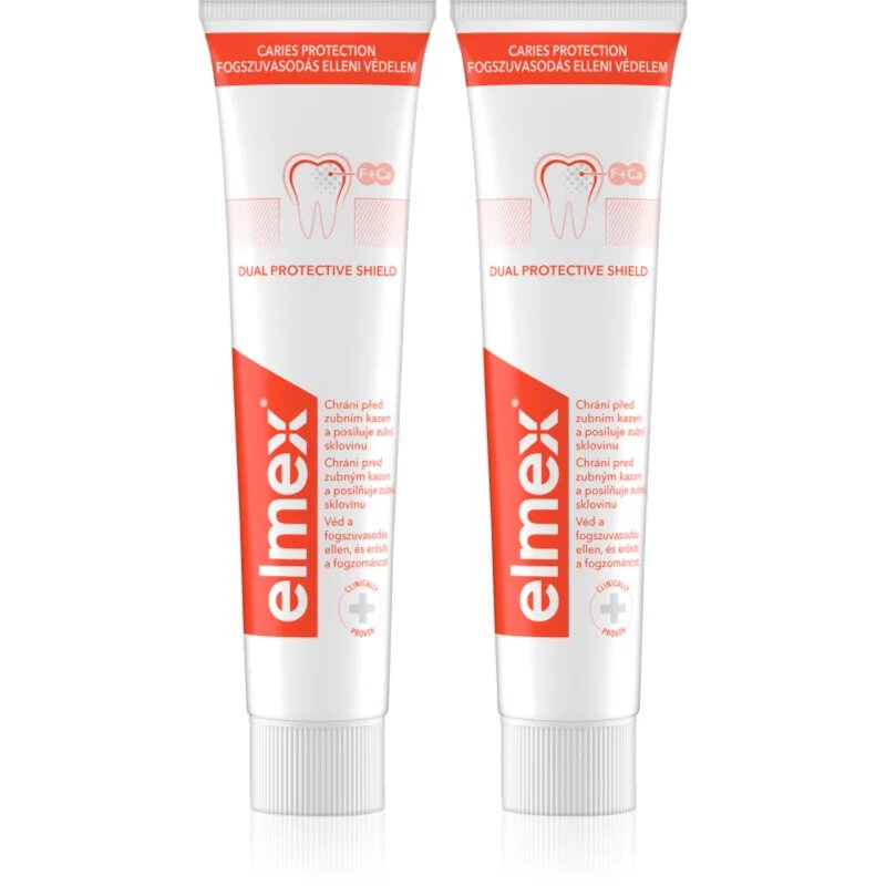 Elmex Caries Protection zobna pasta ki ščiti pred kariesom s fluoridom 2x75 ml