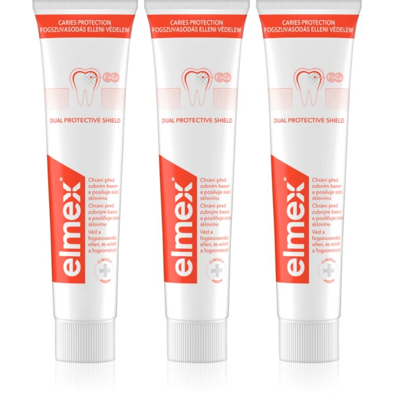 Elmex Caries Protection zobna pasta ki ščiti pred kariesom s fluoridom 3x75 ml
