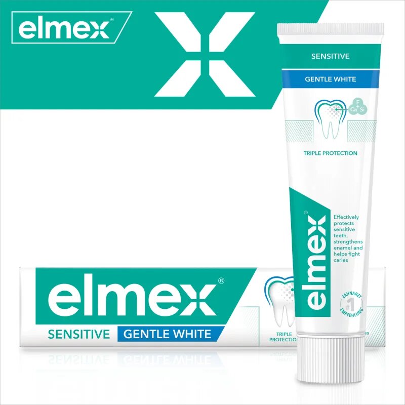 Elmex Sensitive Protection Gentle White zobna pasta za naravno bele zobe 75 ml