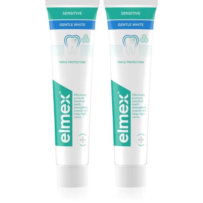 Elmex Sensitive Whitening zobna pasta za naravno bele zobe 2x75 ml