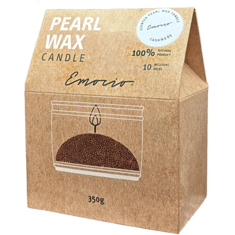 Emocio Pearl wax Cashmere Red dišeča sveča 350 g