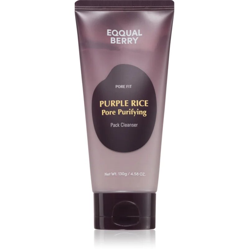 EQQUALBERRY Purple Rice Pore Purifying Pack Cleanser globinsko čistilna pena z učinkom eksfoliacije 130 g