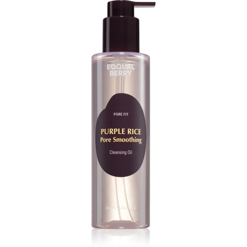 EQQUALBERRY Purple Rice Pore Smoothing Cleansing Oil globinsko čistilno olje za mastno in problematično kožo 200 ml