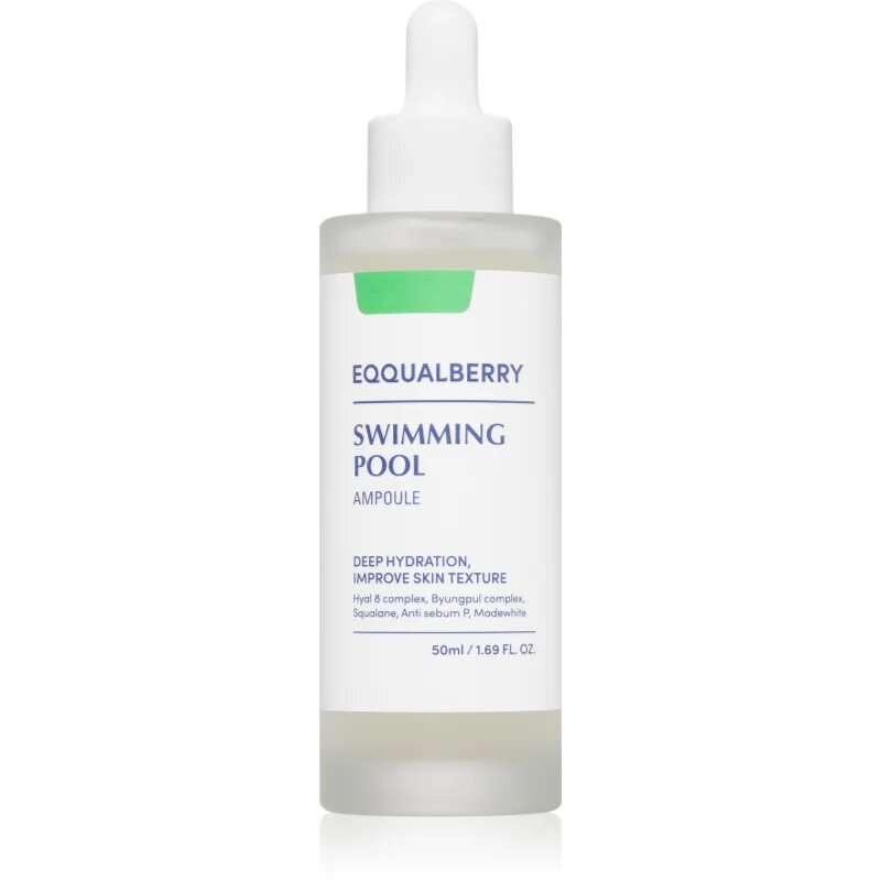 EQQUALBERRY Swimming Pool Ampoule intenzivno vlažilni serum s pomirjajočim učinkom 50 ml