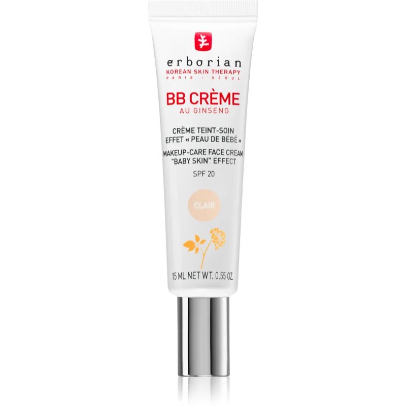 Erborian BB Cream tonirana krema za popoln videz kože SPF 20 majhno pakiranje odtenek Clair 15 ml