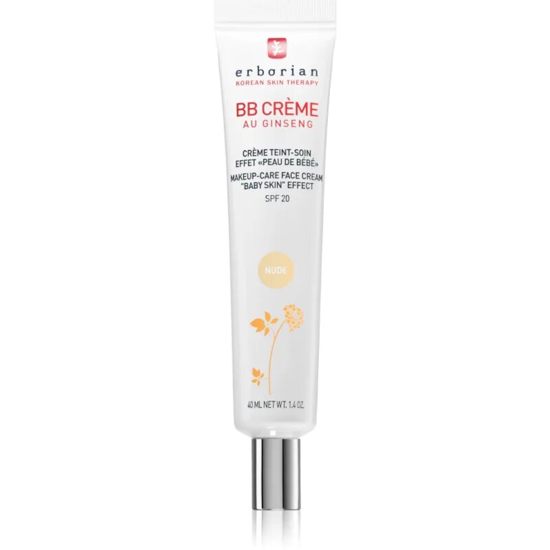 Erborian BB Cream tonirana krema za popoln videz kože SPF 20 veliko pakiranje odtenek Nude 40 ml
