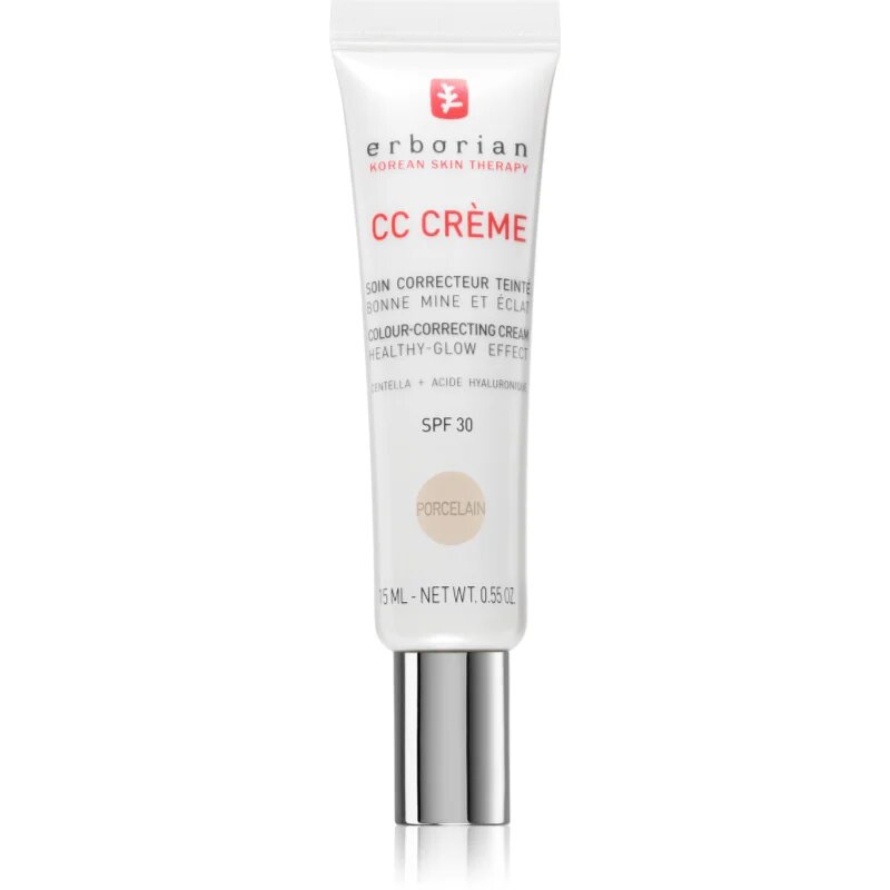 Erborian CC Crème Centella Asiatica CC krema za poenoten ten kože SPF 30 odtenek Porcelain 15 ml