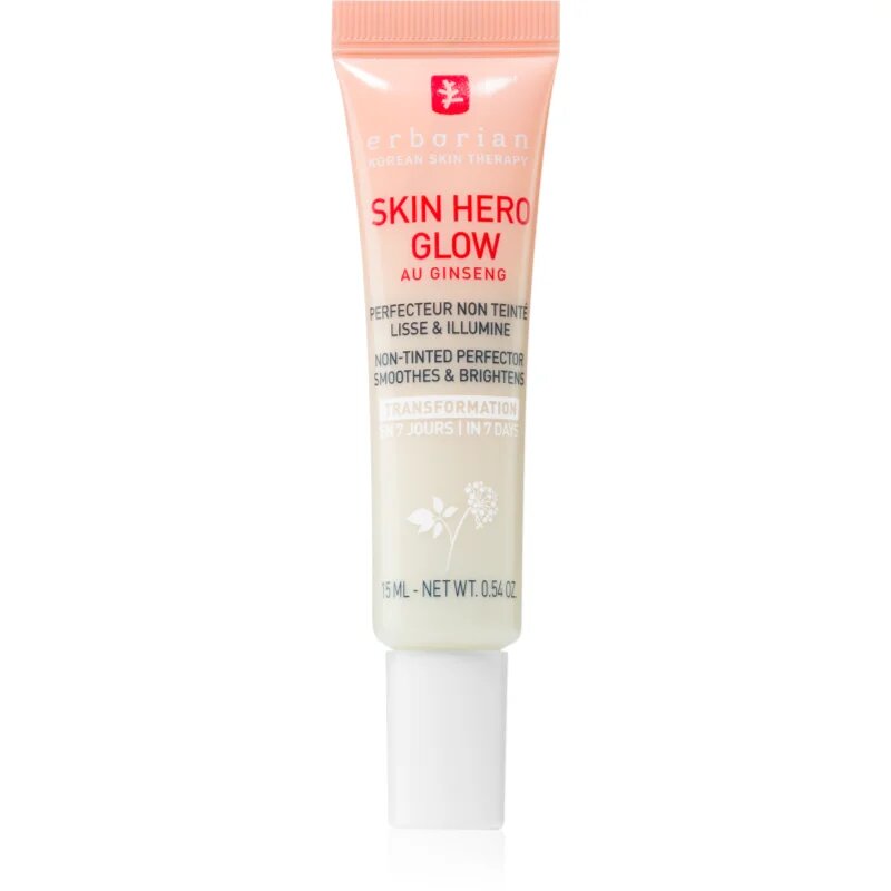 Erborian Skin Hero Glow Non-tinted Perfector lahka krema za obraz za osvetljevanje kože in hidratacijo 15 ml