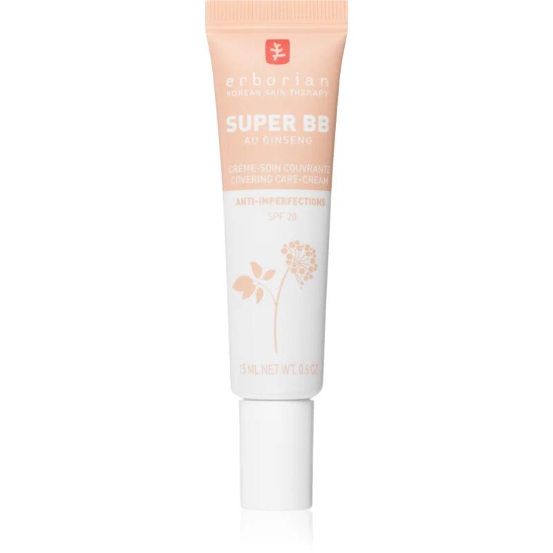 Erborian Super BB Covering Care-Cream BB krema za brezhiben in enoten videz kože majhno pakiranje odtenek Clair 15 ml