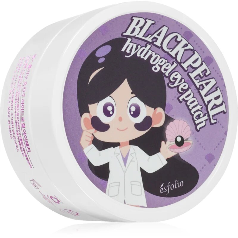 esfolio Black Pearl hidrogel blazinice za predel okoli oči 60 kos