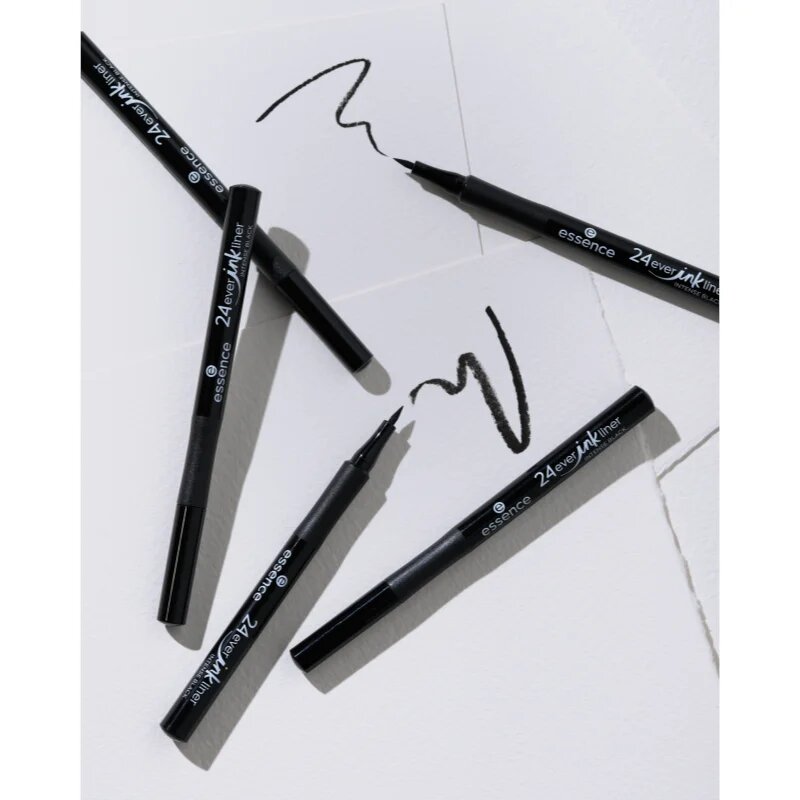 essence 24Ever Ink Liner črtalo za oči v obliki flomastra odtenek 01 Intense Black 12 ml