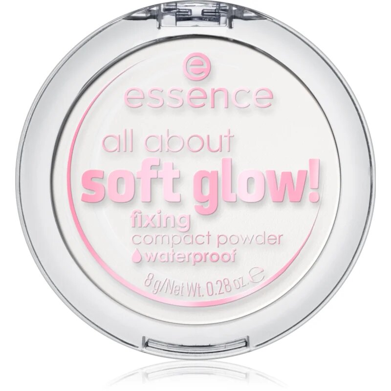 essence All About Soft Glow! transparentni fiksacijski puder za osvetlitev kože 8 g