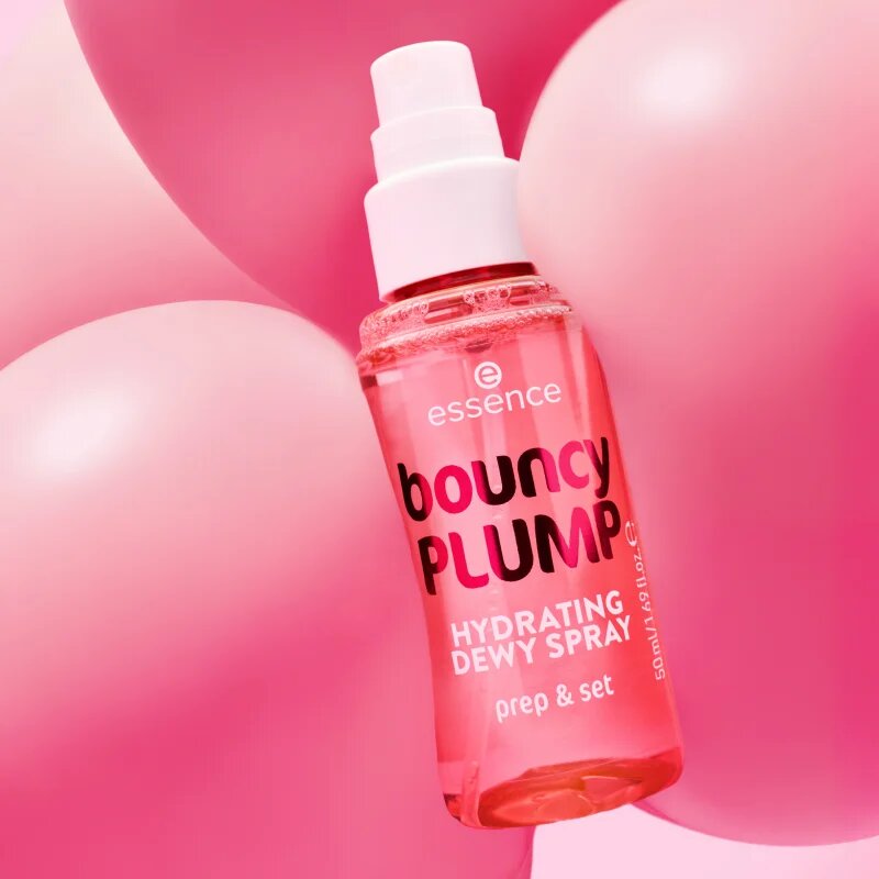 essence bouncy PLUMP pršilo za fiksiranje make-upa z vlažilnim učinkom 50 ml
