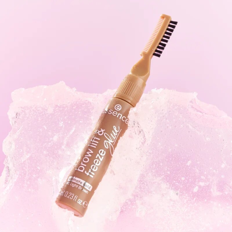 essence Brow Lift & Freeze prozorni gel za obrvi odtenek 02 Light Brown 7 ml
