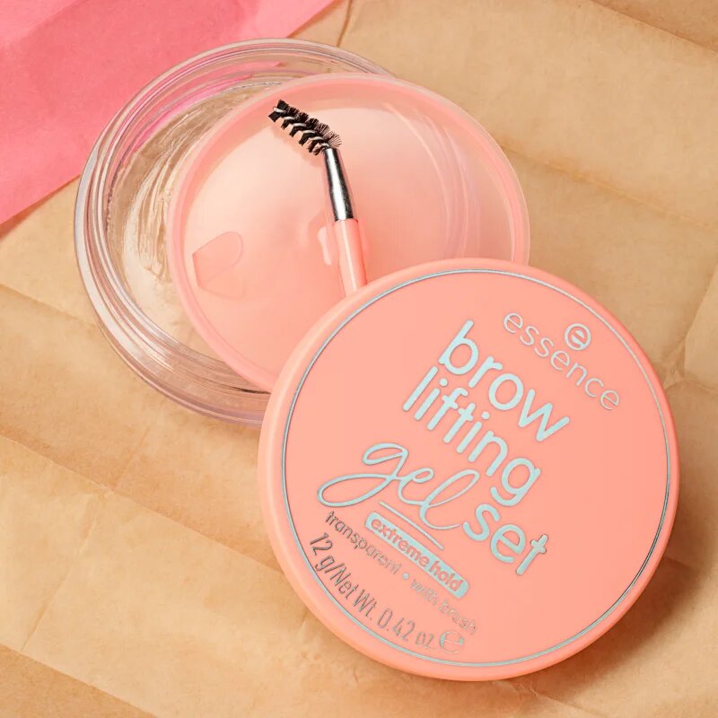 essence Brow Lifting Gel Set fiksacijski gel za obrvi s krtačko 12 g