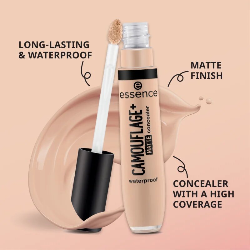 essence CAMOUFLAGE+ MATTE tekoči korektor z mat učinkom odtenek 150 8 ml