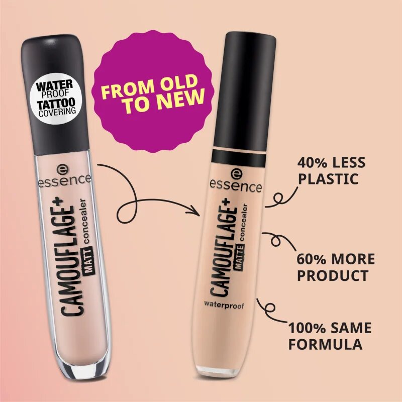 essence CAMOUFLAGE+ MATTE tekoči korektor z mat učinkom odtenek 200 8 ml