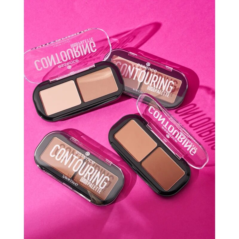 essence CONTOURING DUO PALETTE paleta za konture obraza odtenek 20 Darker Skin 7 g