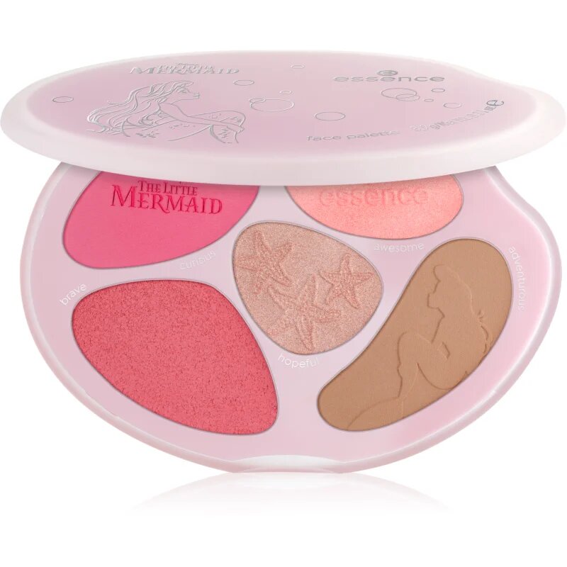 essence Disney The Little Mermaid paleta za lica odtenek 01 The World Is My Oyster! 8.9 g