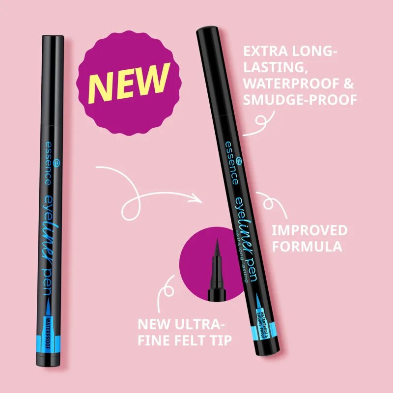 essence Eyeliner Pen precizno vodoodporno črtalo za dolgoobstojen učinek 1.2 ml