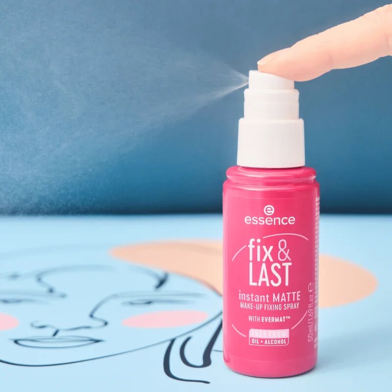 essence Fix & LAST MATTE matirajoče pršilo za utrjevanje make-upa 50 ml