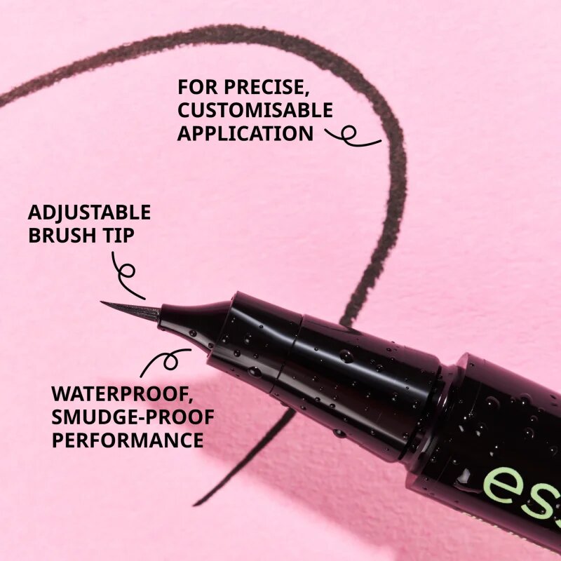 essence Flick it! precizno vodoodporno črtalo za oči odtenek 01 Black 0.5 ml