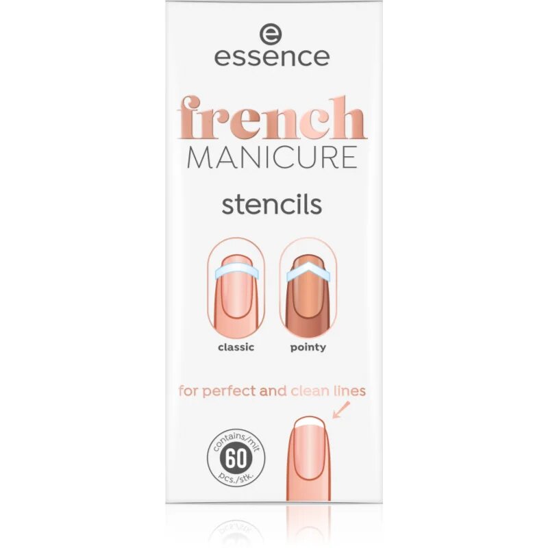 essence French MANICURE predloge za francosko manikiro 60 kos