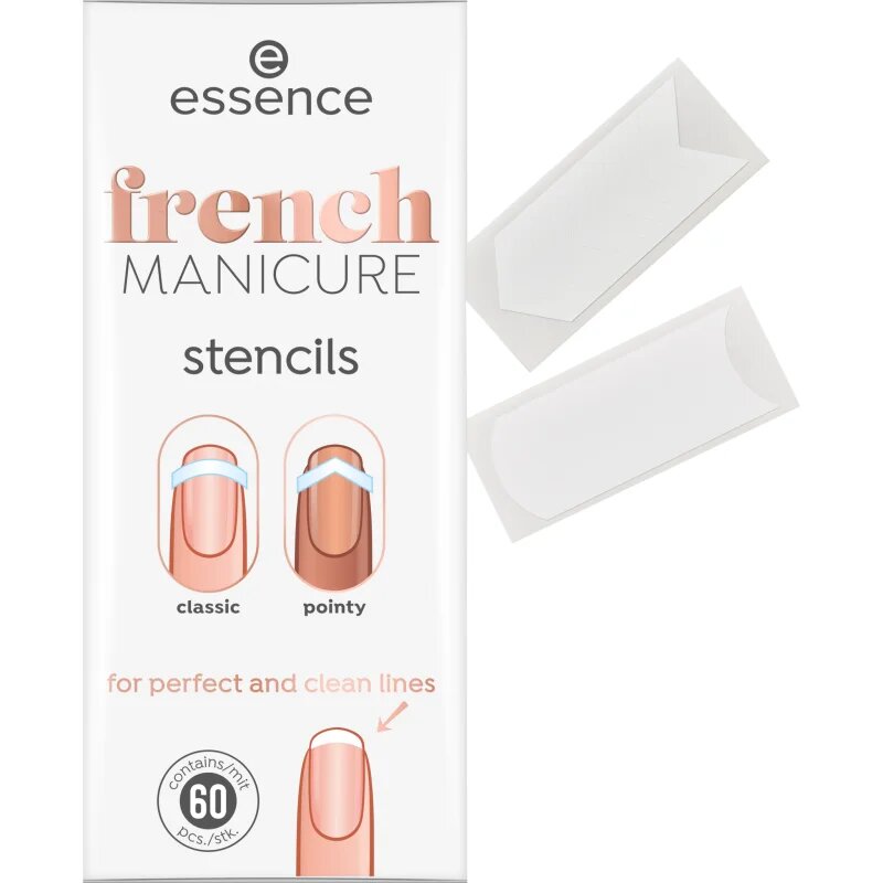 essence French MANICURE predloge za francosko manikiro 60 kos
