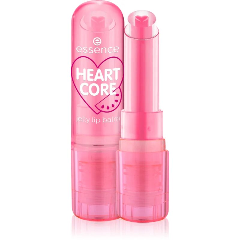 essence HEART CORE tonirani balzam za ustnice s sijajem odtenek 02 Melon-licious 3 g