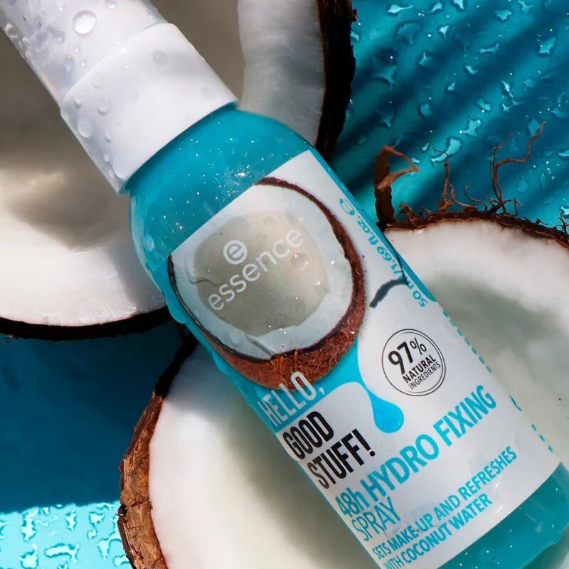 essence Hello Good Stuff! Coconut Water pršilo za fiksiranje 50 ml
