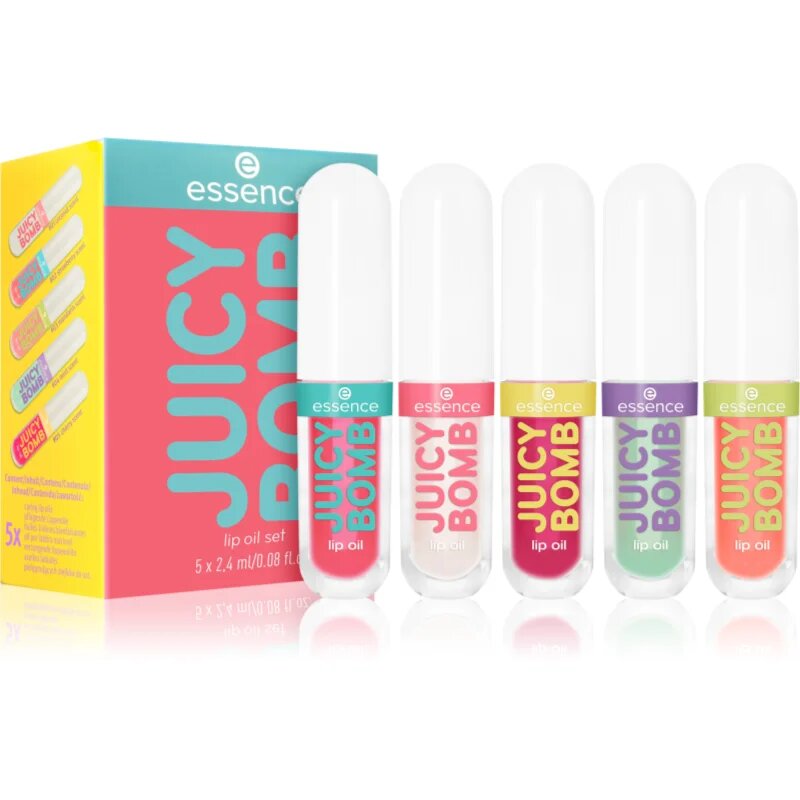 essence Juicy Bomb Lip Oil Set darilni set za ustnice 5 kos