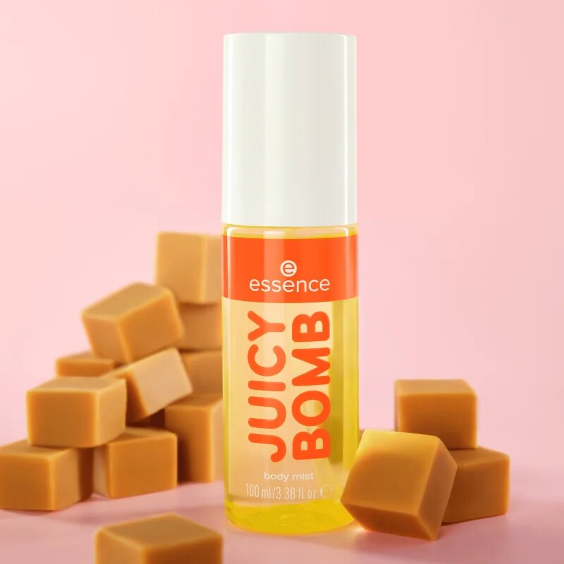 essence Juicy Bomb Sweet Drop meglica za telo dišave 102 Caramel Cloud 100 ml