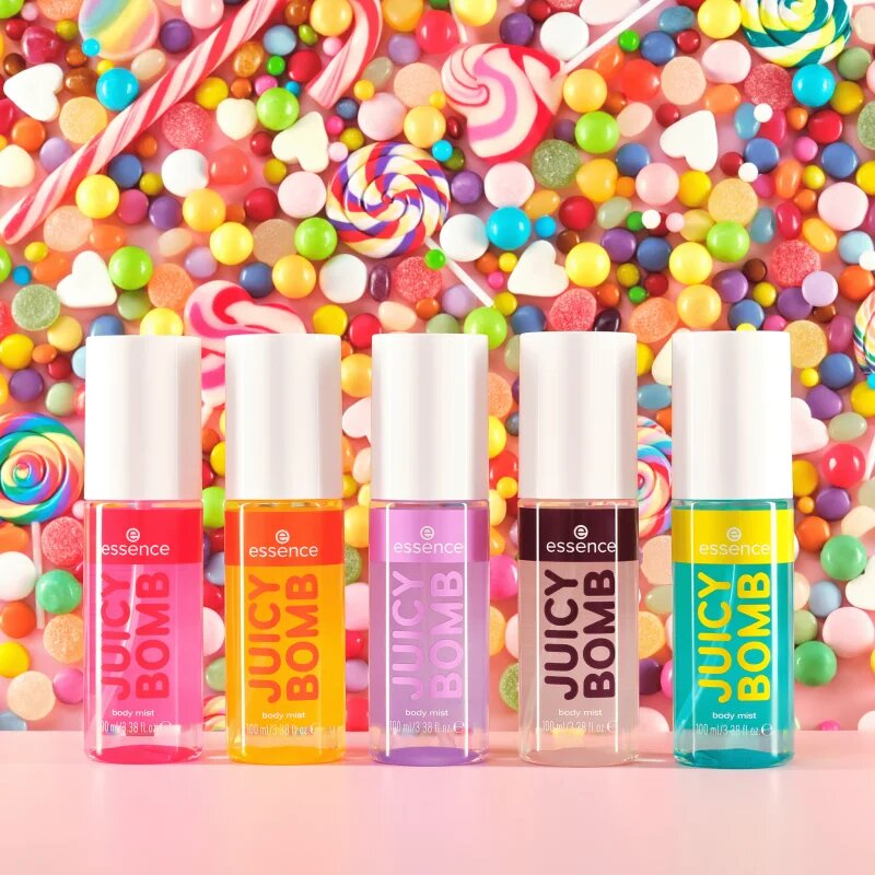 essence Juicy Bomb Sweet Drop meglica za telo dišave 102 Caramel Cloud 100 ml
