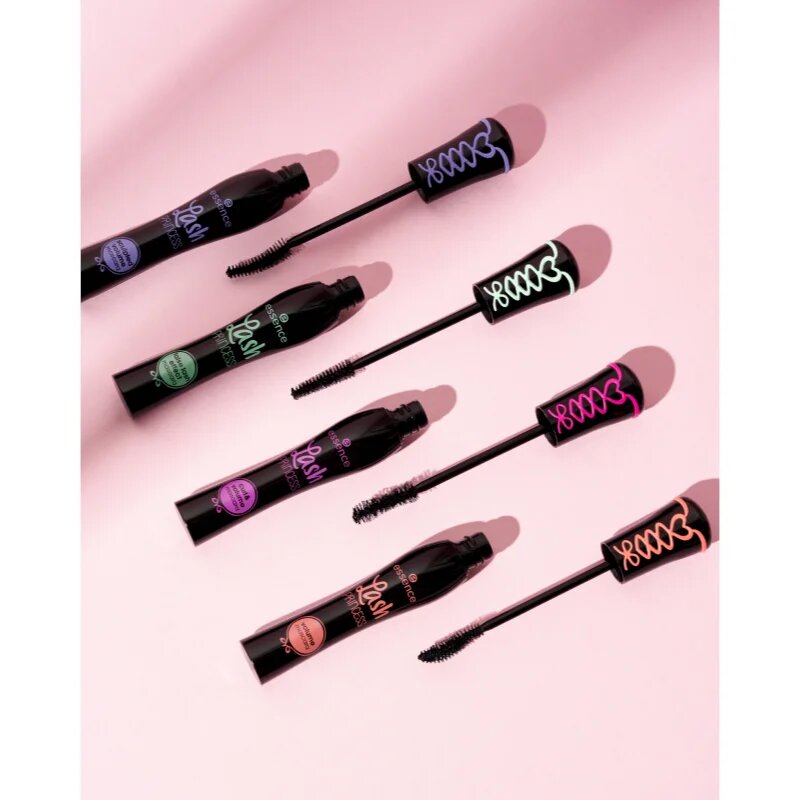 essence Lash PRINCESS maskara za volumen in privihanje trepalnic odtenek Black 12 ml