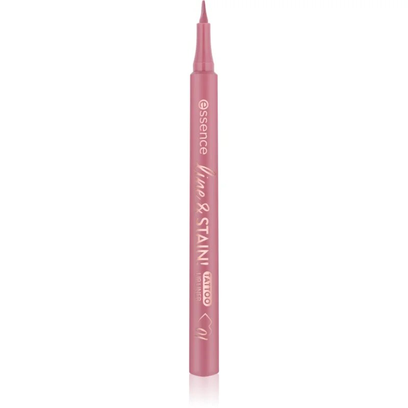 essence line & STAIN! TATTOO flomaster za ustnice za konture za dolgoobstojen učinek odtenek 01 Everyone's Nude-Pink 1.1 ml