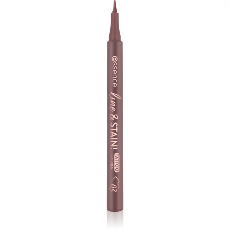 essence line & STAIN! TATTOO flomaster za ustnice za konture za dolgoobstojen učinek odtenek 03 Make A Mauve 1.1 ml