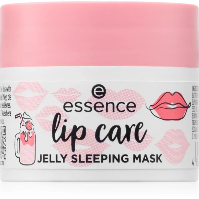 essence lip care vlažilna maska za ustnice za noč 02 Strawberry Milkshake 8 g