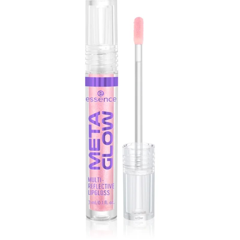 essence META GLOW MULTI-REFLECTIVE sijaj za ustnice s holografskim učinkom odtenek 02 Digital Pink 3 ml
