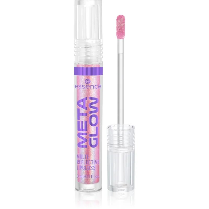 essence META GLOW MULTI-REFLECTIVE sijaj za ustnice s holografskim učinkom odtenek 03 Pink Vision 3 ml