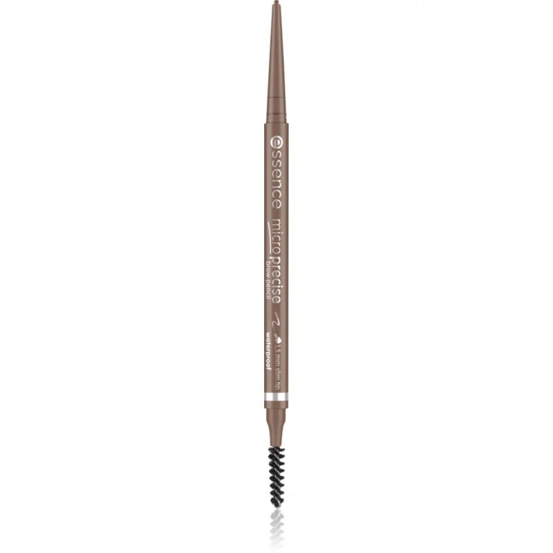 essence Micro Precise vodoodporen svinčnik za obrvi s krtačko odtenek 02 Taupe 0.05 g