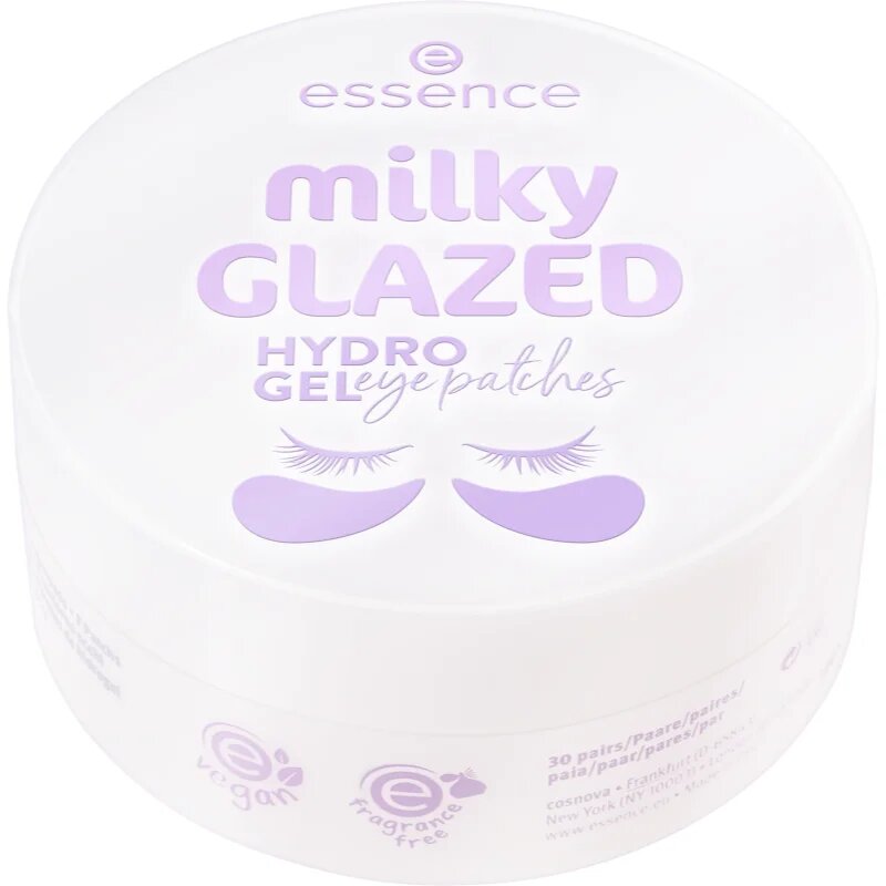 essence milky GLAZED hidrogel blazinice za predel okoli oči 60 kos