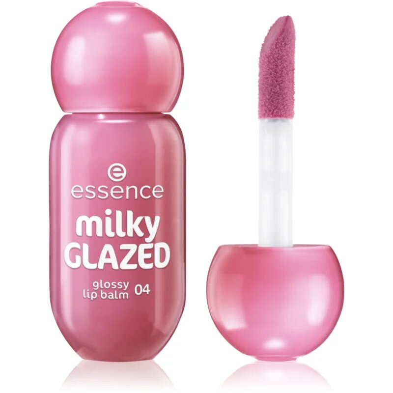 essence milky GLAZED tonirani balzam za ustnice s sijajem odtenek 04 Berry Au Lait 4 ml
