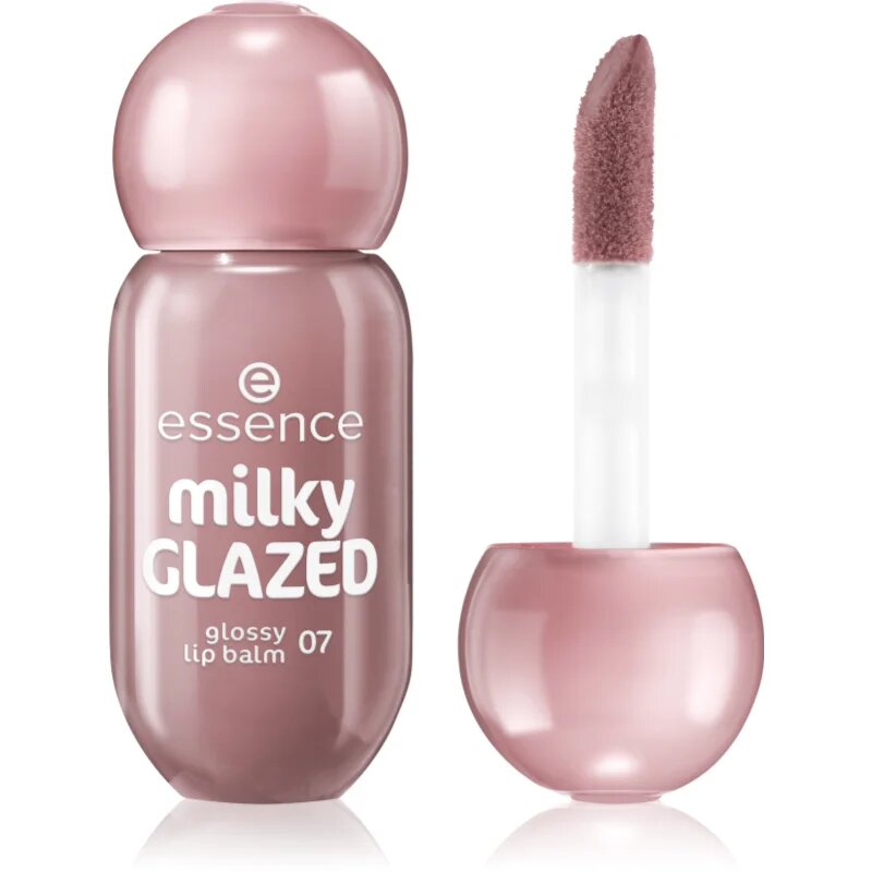 essence milky GLAZED tonirani balzam za ustnice s sijajem odtenek 07 Oat So Creamy 4 ml