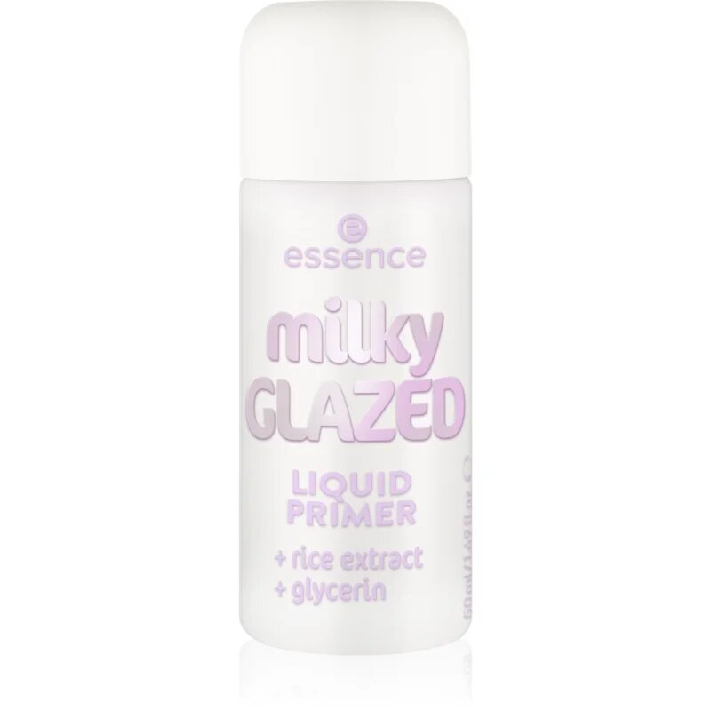 essence milky GLAZED vlažilna podlaga za make-up s posvetlitvenim učinkom 50 ml