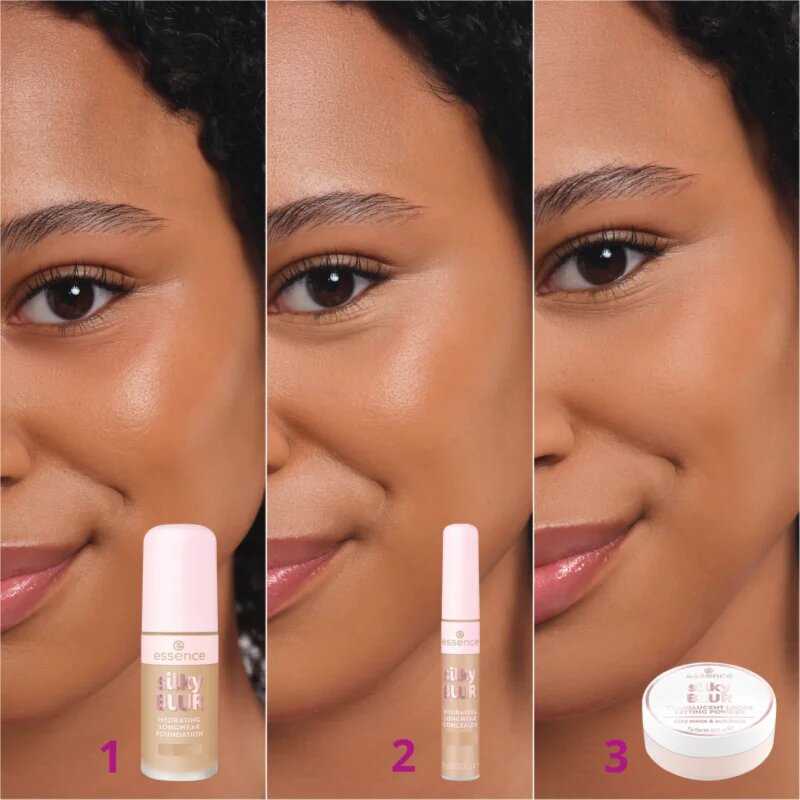 essence silky BLUR naravno prekrivni vlažilni tekoči puder za mat videz odtenek 185 30 ml
