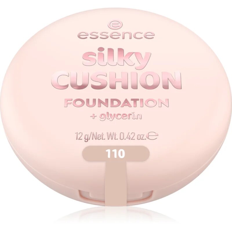essence silky CUSHION FOUNDATION tekoči puder v gobici s srednjo prekrivnostjo odtenek 110 12 g