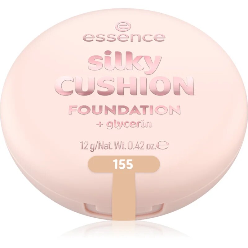 essence silky CUSHION FOUNDATION tekoči puder v gobici s srednjo prekrivnostjo odtenek 155 12 g